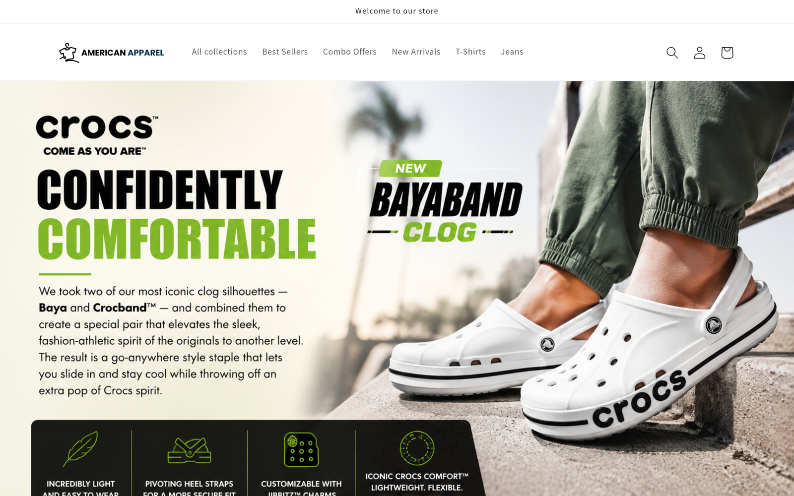 American Attire homepage preview