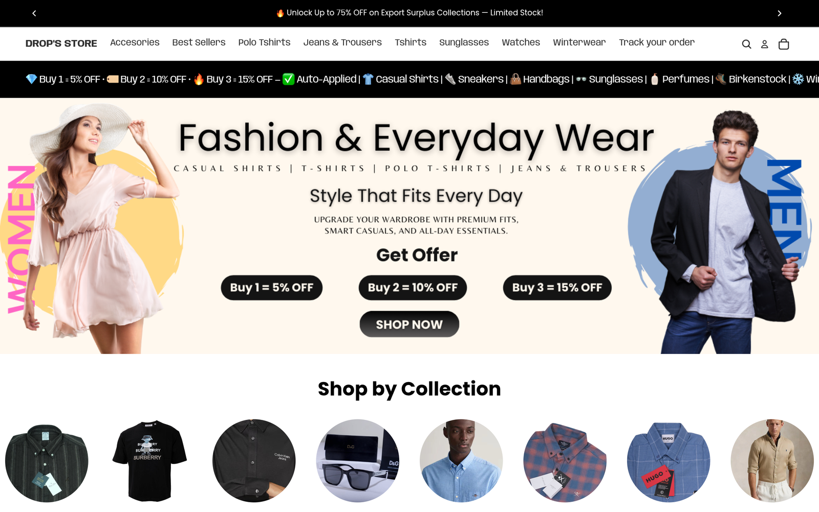 Drops Store homepage preview