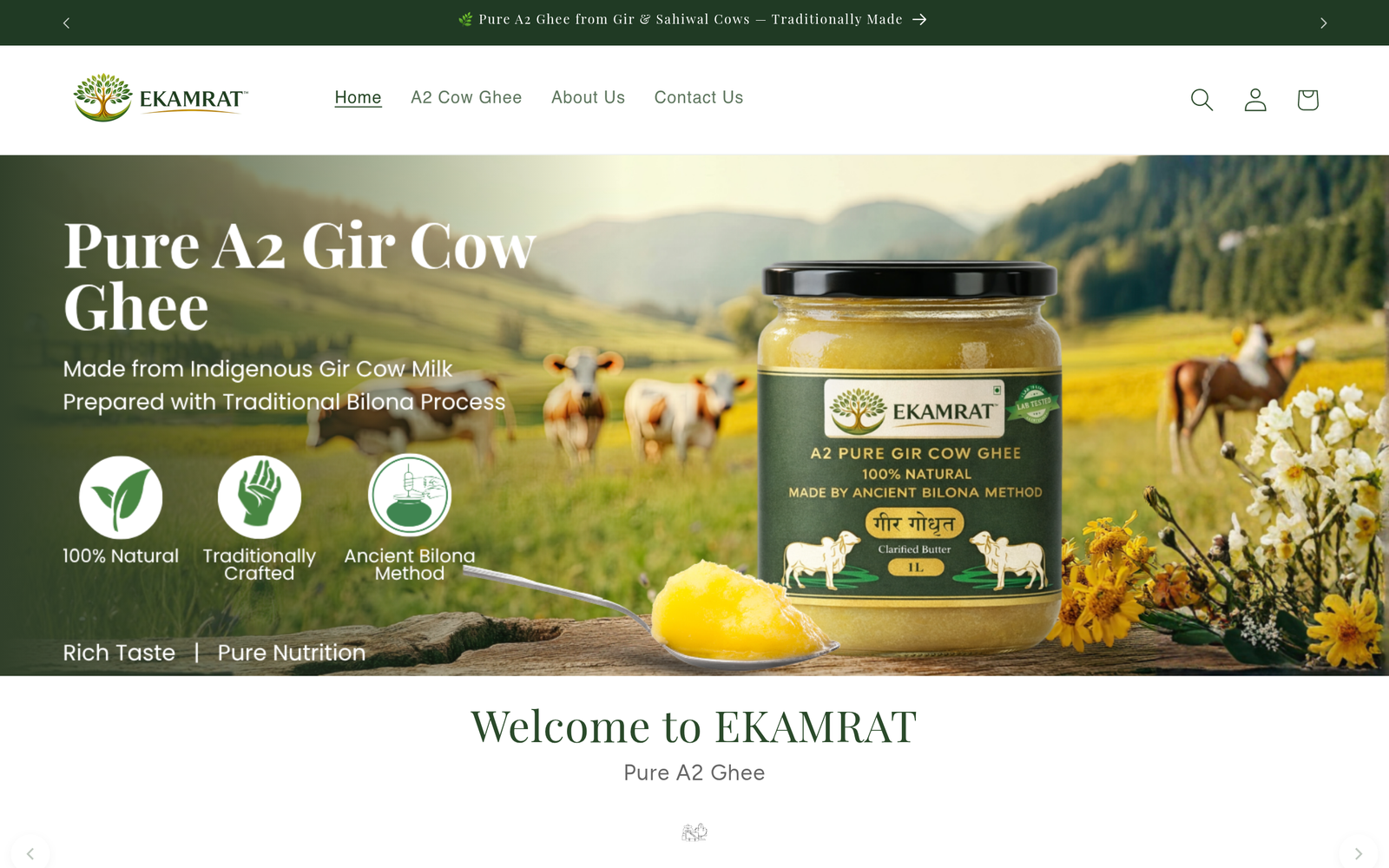 Ekamrat homepage preview